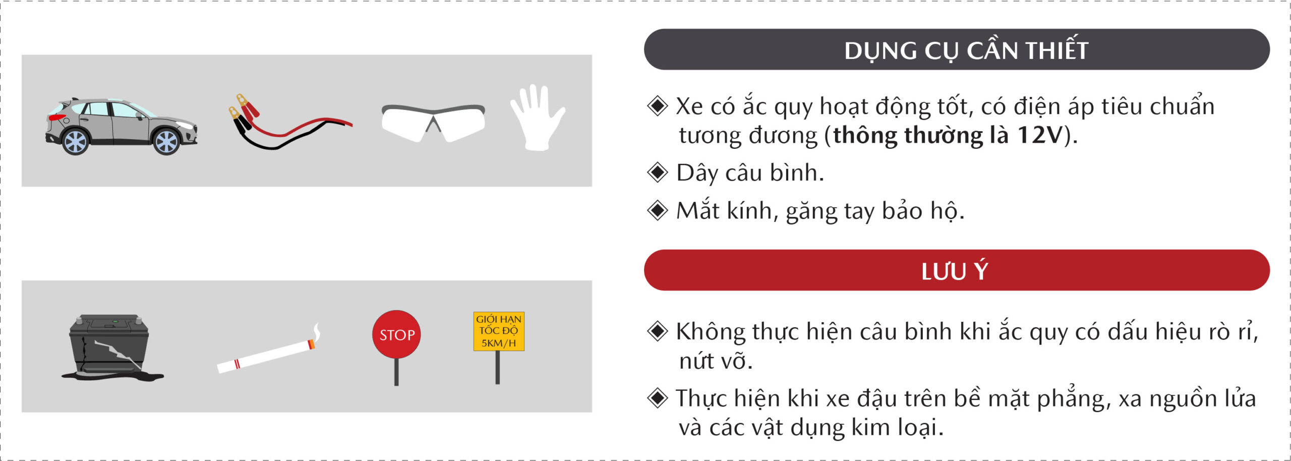 Dụng cụ cần thiết khi kích bình